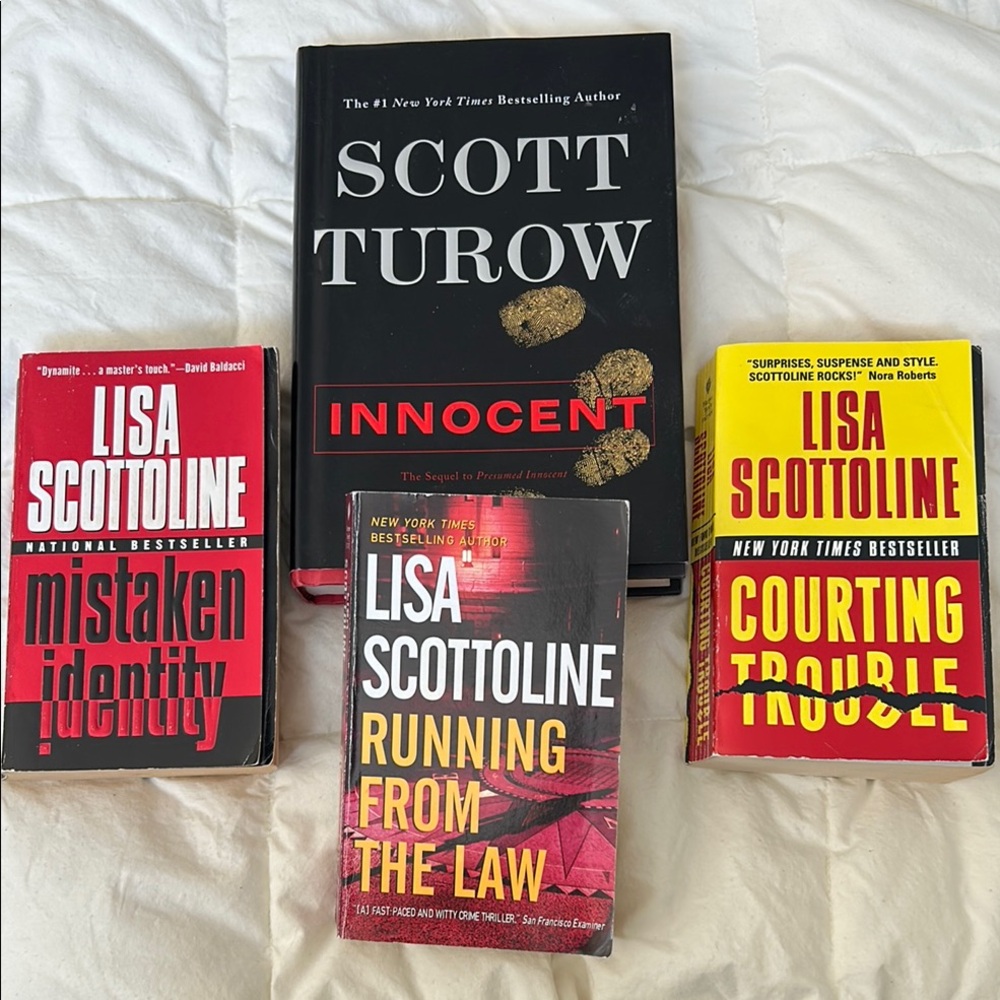 Lot of 4 novels, Scottoline and Scott Turow